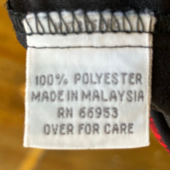 Leslie Fay red and black, long sleeve button down shirt - Picture 11 of 15